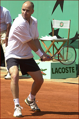 Andre Agassi at the French Open
